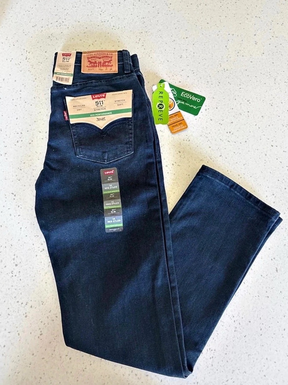 Levi's 511 Slim Dark Wash Jeans Waist 27x29 NWT